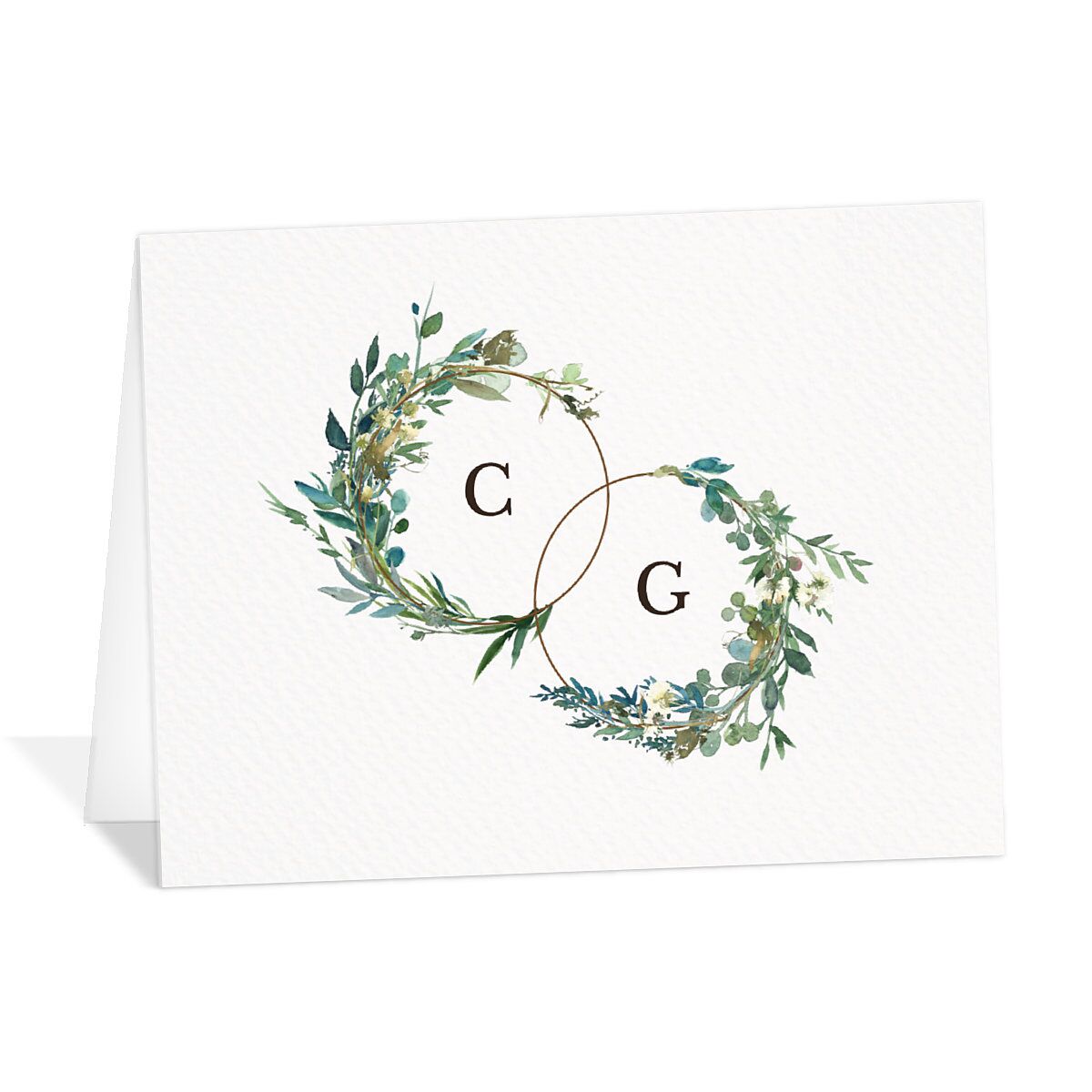 Leafy Hoops Thank You Cards