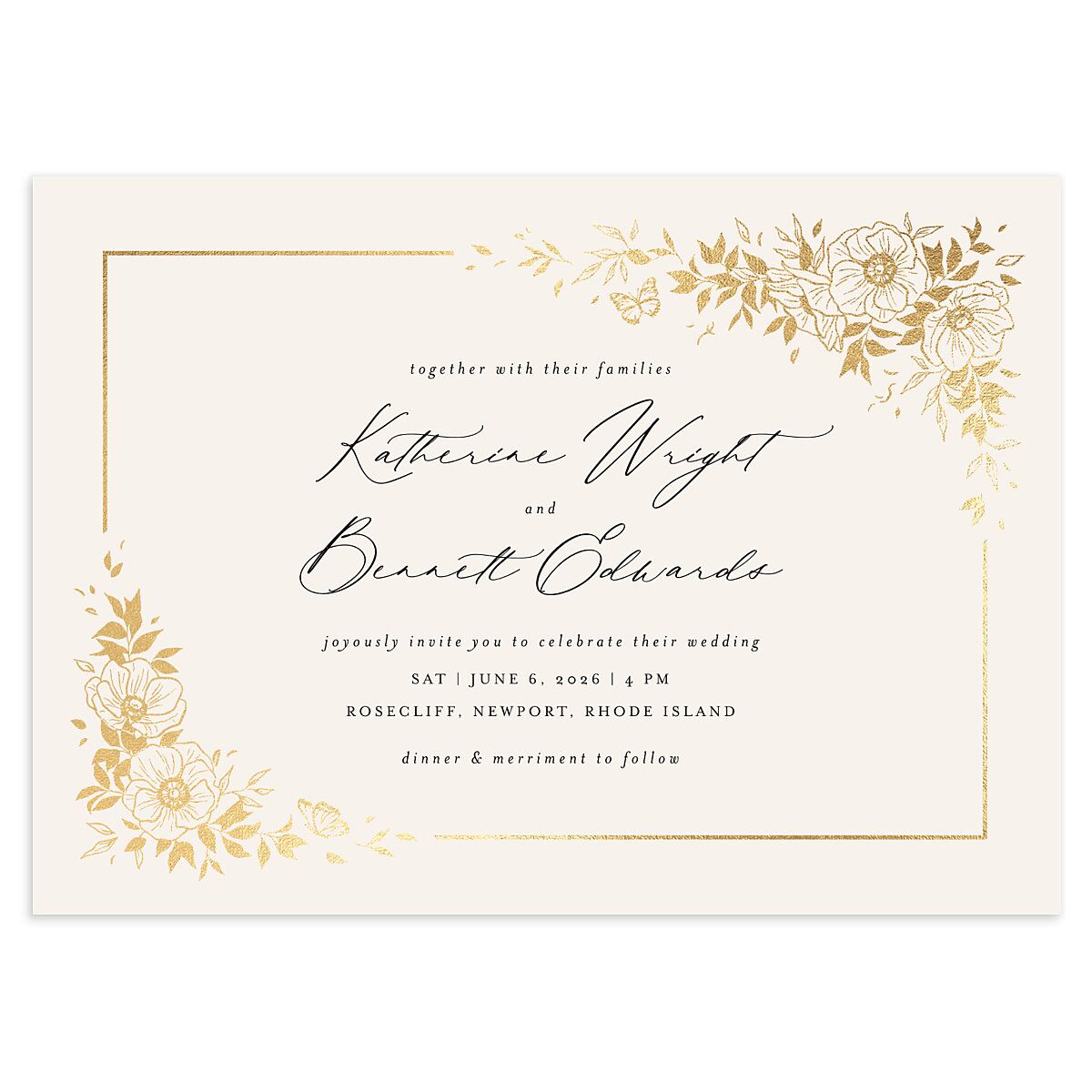 Baroque Garden Wedding Invitations