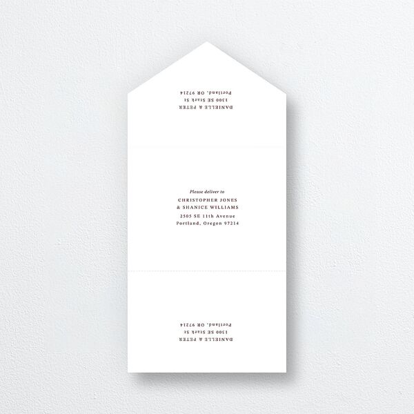 Photo Vow All-in-One Wedding Invitations Burgundy Signature Light Both Recipient and Return Addresses No