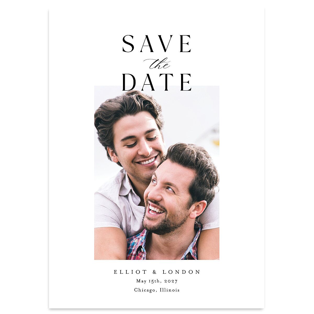 Timeless Typography Save The Date Cards