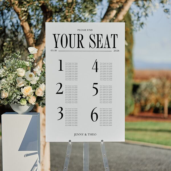 Magazine Cover Standard Seating Chart Large Licorice Standard Indoor Foam Core L Seating