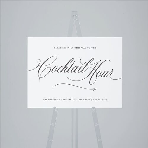 Grand Calligraphy Standard Direction Sign Medium Medieval Grey Standard Indoor Foam Core M Direction