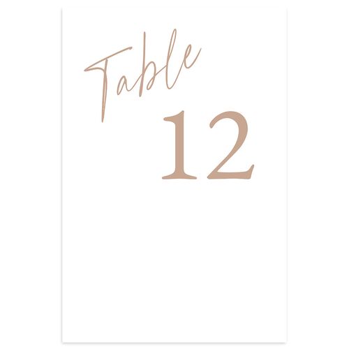You Are Mine Table Numbers Mocha Signature