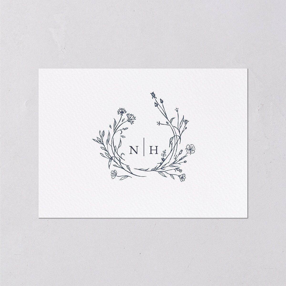 Natural Monogram Wedding Response Cards — view 2