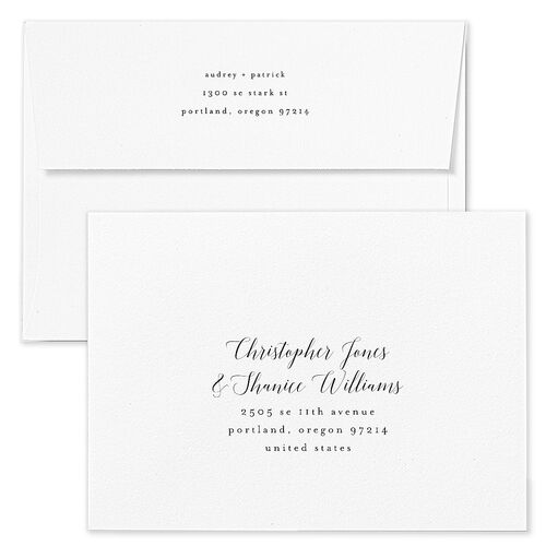 Marble And Gold Save The Date Card Envelopes Blue Midnight Both Recipient and Return Addresses Signature Standard