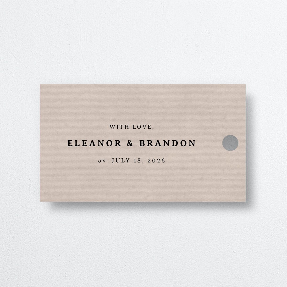 Golden Age Favor Gift Tags Sand Signature