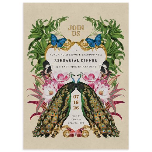 Golden Age Rehearsal Dinner Invitations Saddle Signature Blank