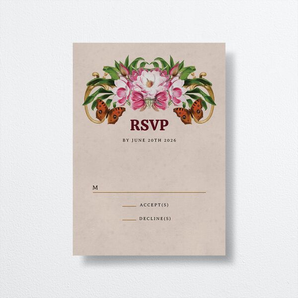 Golden Age Wedding Response Cards front in Cream