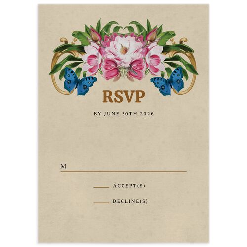 Golden Age Wedding Response Cards Saddle Signature