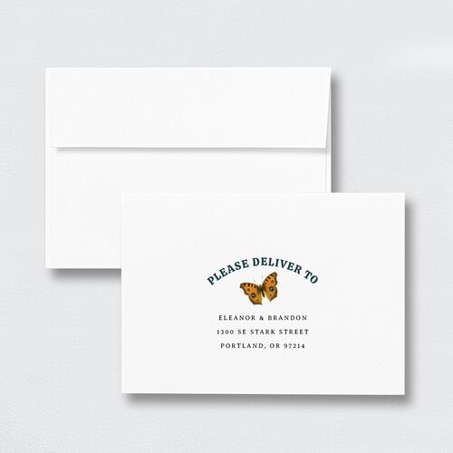 Golden Age Response Card Envelopes White Standard Moody Blue Return Address Signature