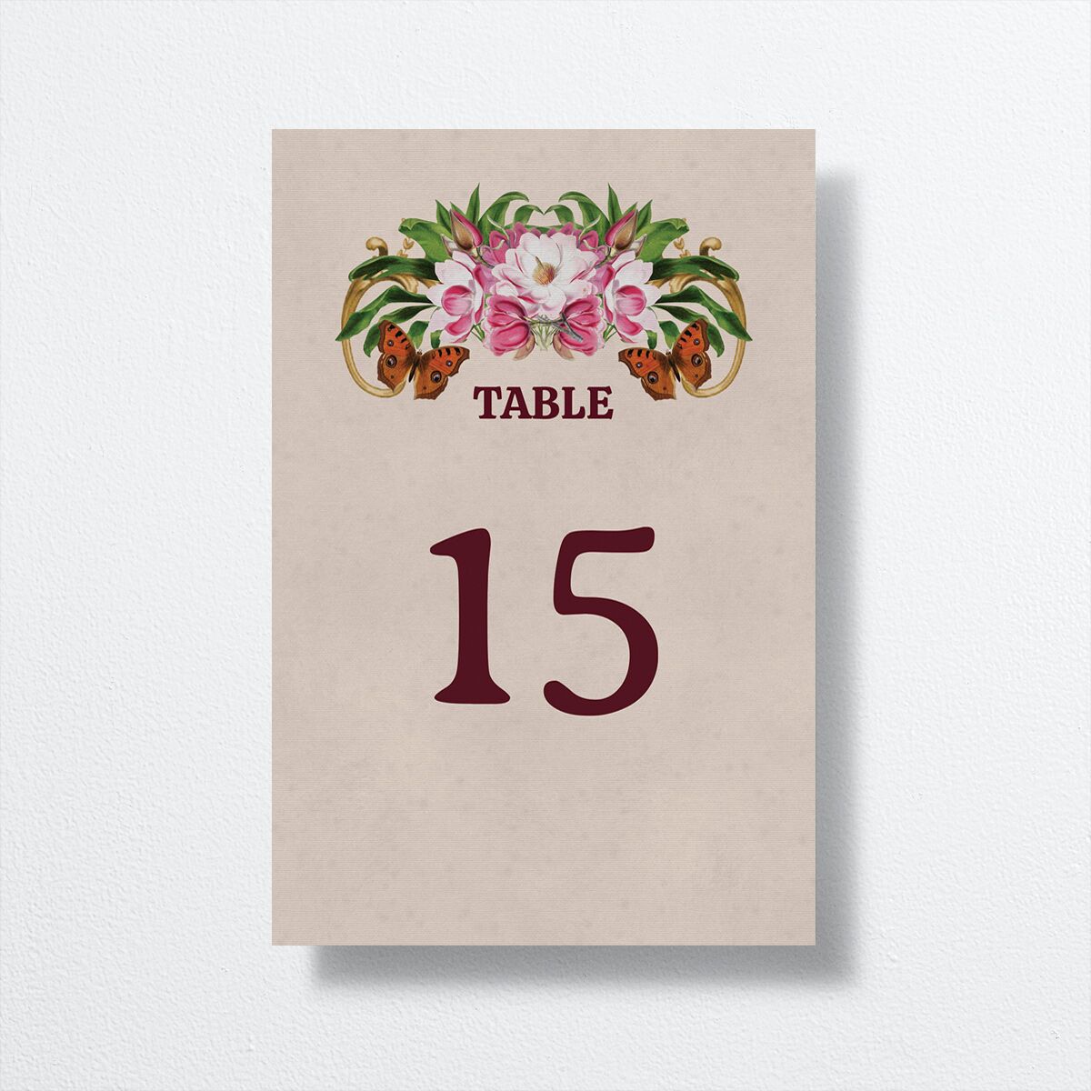 Golden Age Table Numbers Sand Signature