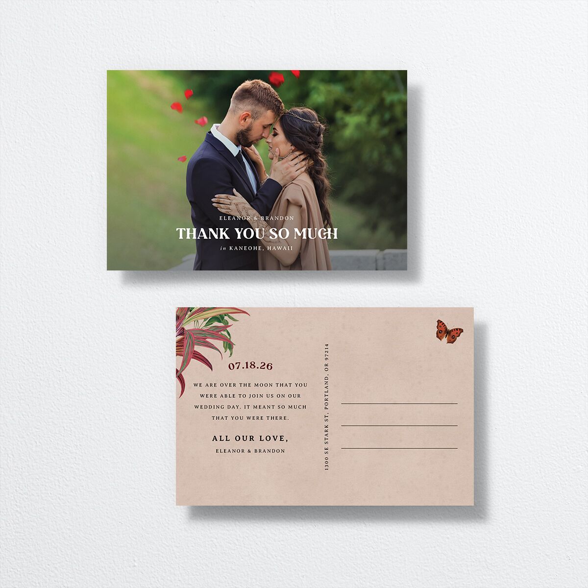 Golden Age Thank You Postcards Sand