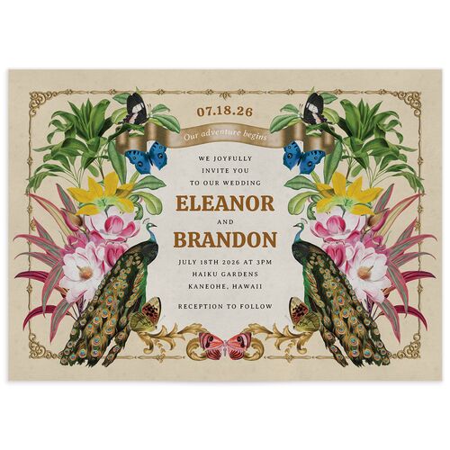 Golden Age Wedding Invitations Saddle Signature Blank No
