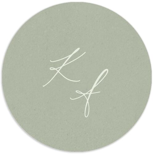 Romantic Branches Wedding Stickers Eucalyptus Circle