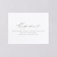 Western Valley All-in-One Wedding Invitations Sage Signature Light Both Recipient and Return Addresses No