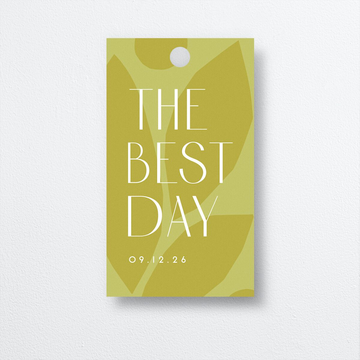 Collage Cuts Favor Gift Tags Golden Green Signature