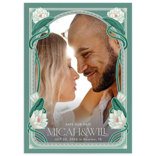 Twilight Pond Save the Date Cards - Teal