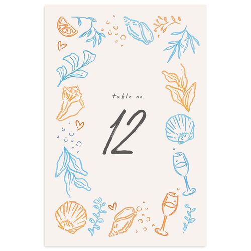 Nautical Border Table Numbers Peach Fuzz Signature