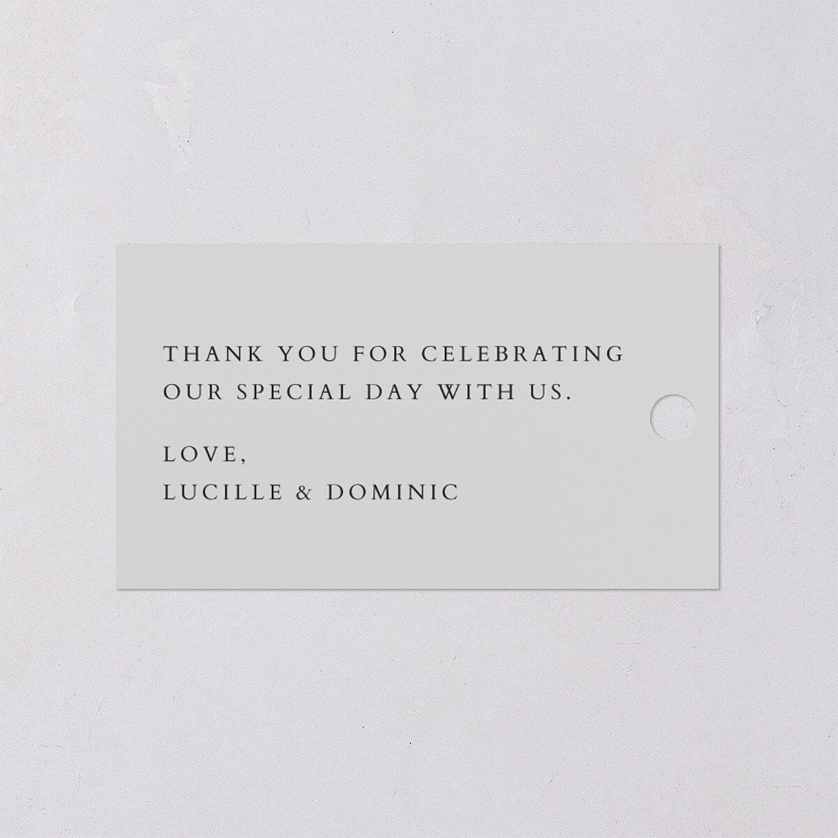 The Union Of Favor Gift Tags Pure White Signature