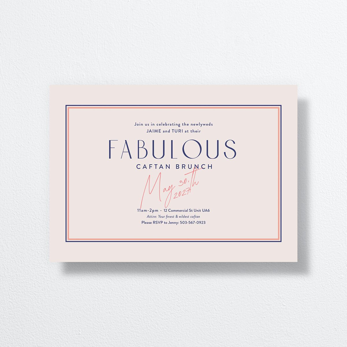 Overboard Rehearsal Dinner Invitations — view 2