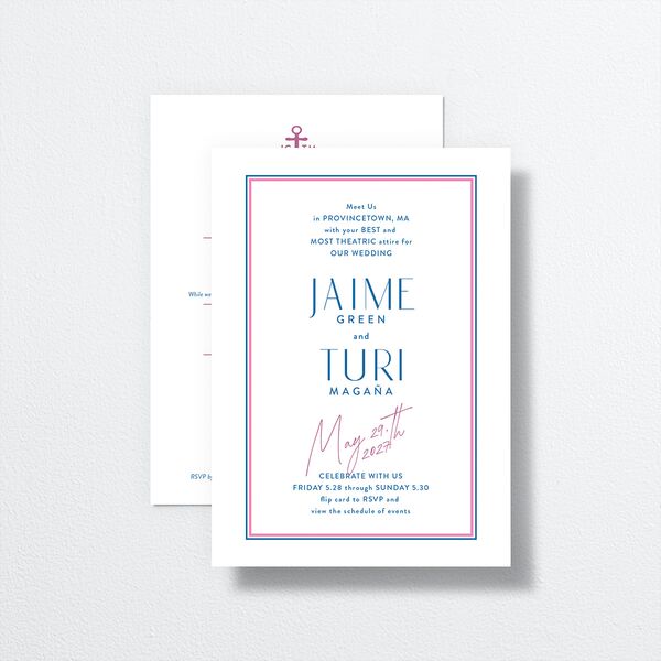 Overboard Wedding Invitations Soft Berry Signature Blank No