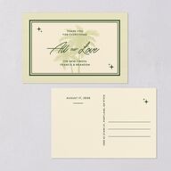 Retro Tropical Destination Thank You Postcards Pear