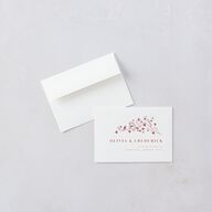 Cherry Blossoms Wedding Response Cards Gold Soft Pink Signature Standard