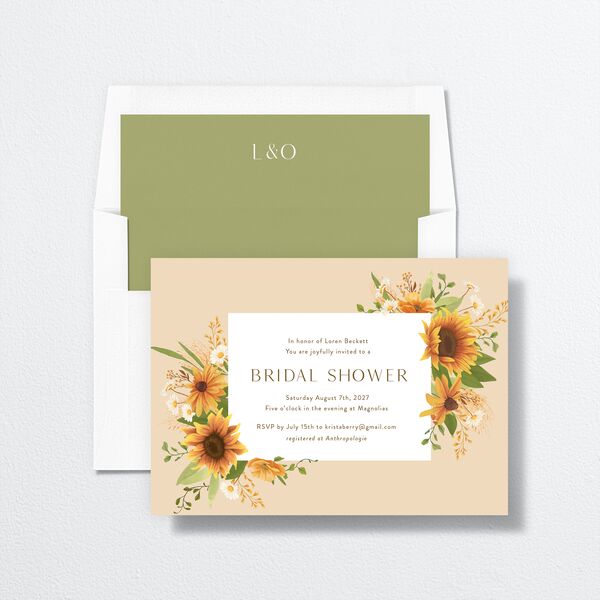 Sweet Sunflowers Bridal Shower Invitations Marigold Signature Standard