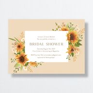 Sweet Sunflowers Bridal Shower Invitations Marigold Signature Standard