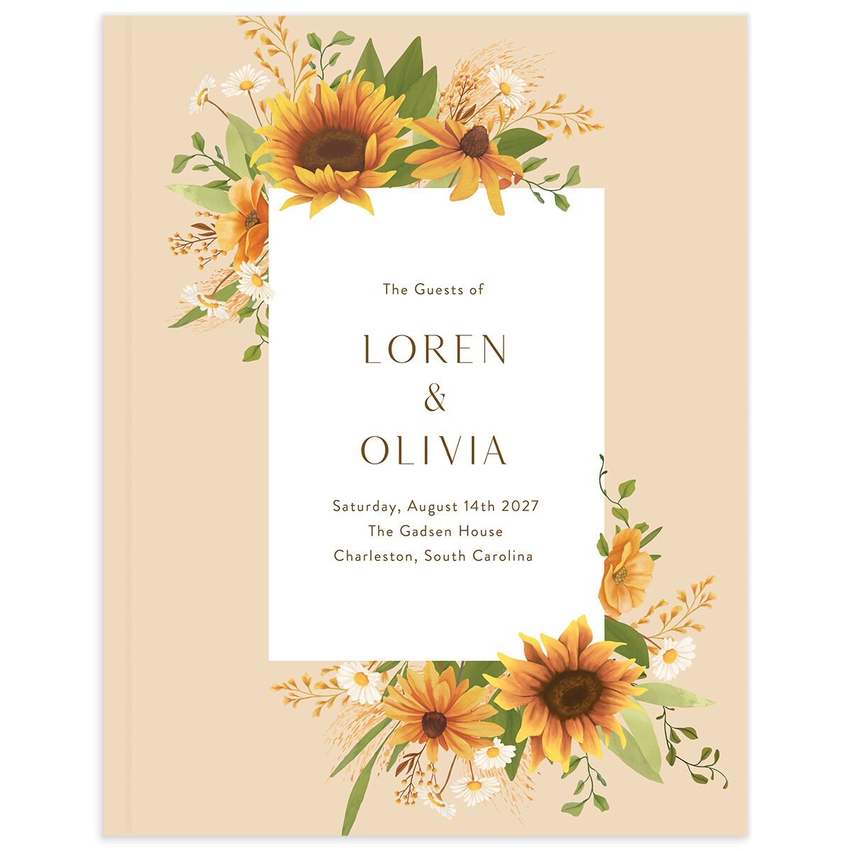 Sweet Sunflowers Guest Books