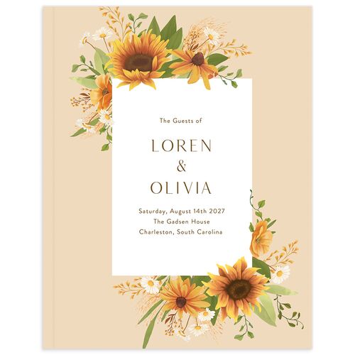 Sweet Sunflowers Guest Books Marigold