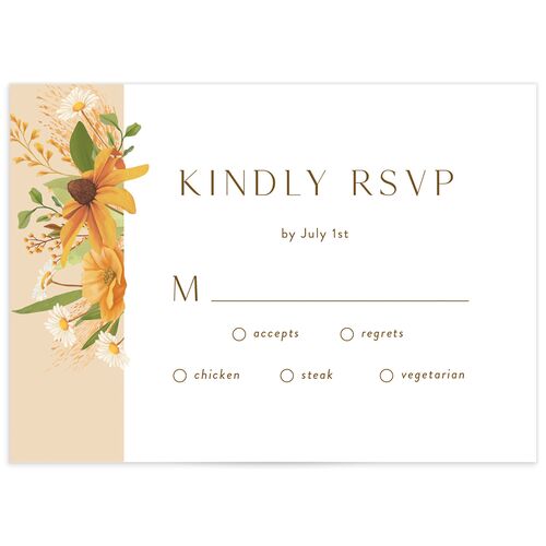 Sweet Sunflowers Wedding Response Cards