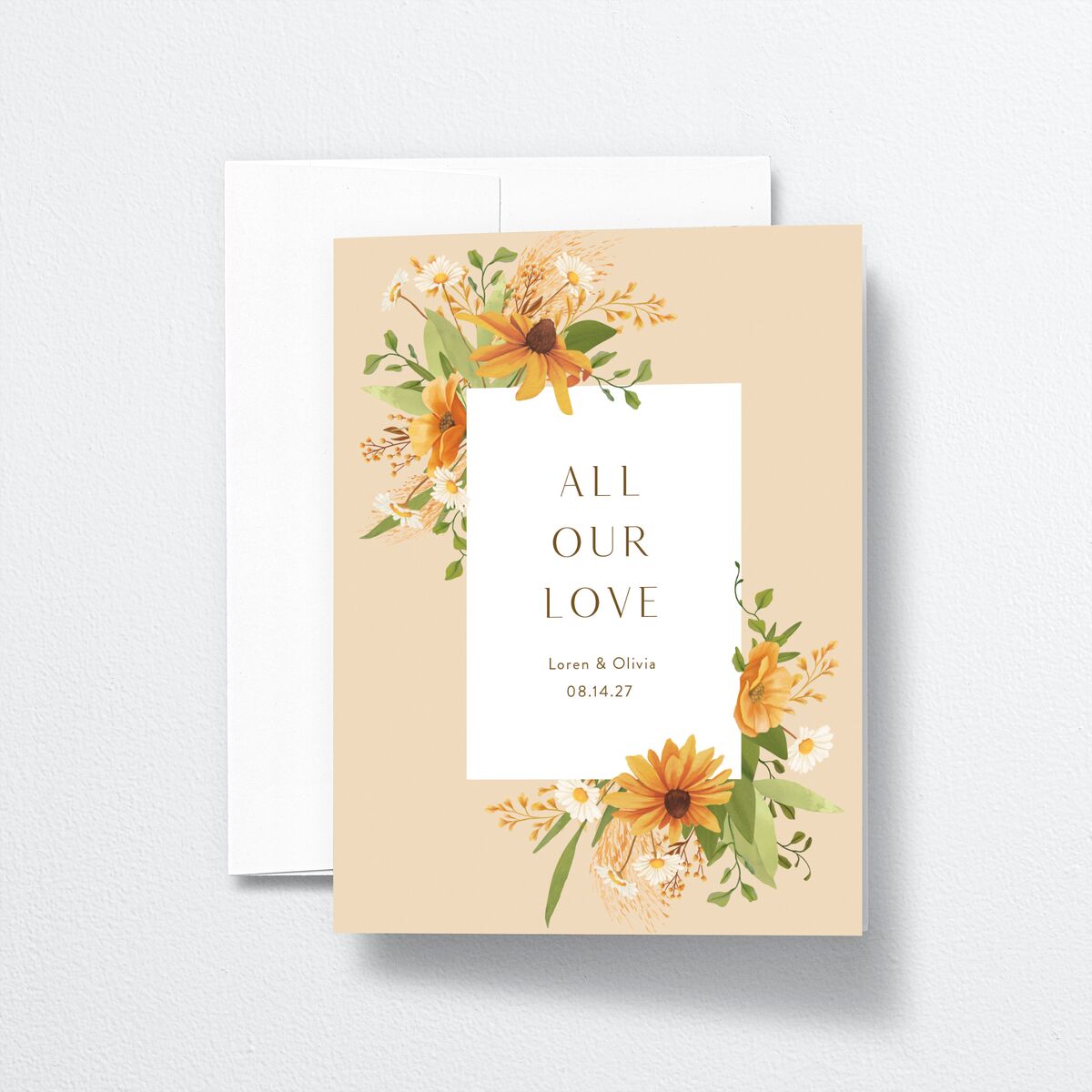 Sweet Sunflowers Thank You Cards Marigold
