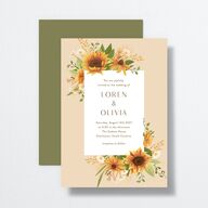 Sweet Sunflowers Wedding Invitations Marigold Signature No Standard