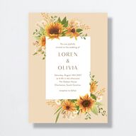 Sweet Sunflowers Wedding Invitations Marigold Signature No Standard