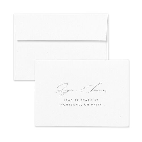 Romantic Minimal Wedding Response Card Standard Envelopes Terracotta Sage Return Address Signature Standard