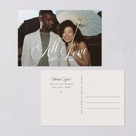 Old Money Style Photo Thank You Postcards Champagne