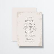 Metallic Edge Rehearsal Dinner Invitations Champagne Signature