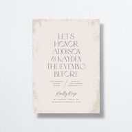 Metallic Edge Rehearsal Dinner Invitations Champagne Signature