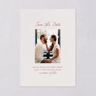 Simple Ballpoint Save the Date Cards Rust Signature smooth Blank No Standard