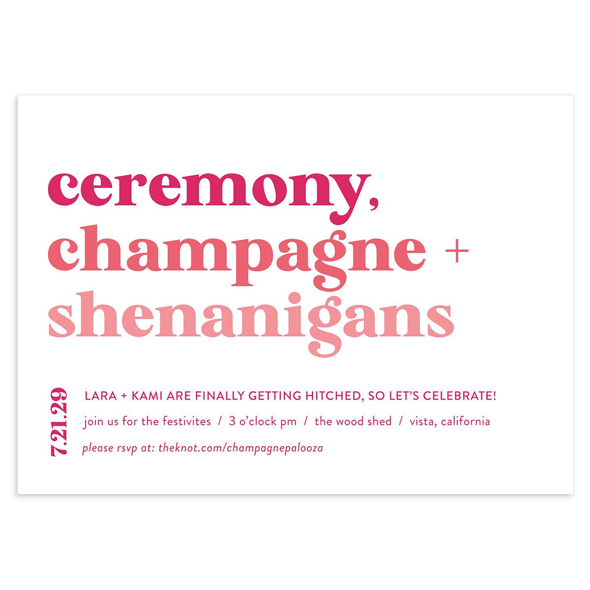 Vibrant Bold Wedding Invitations
