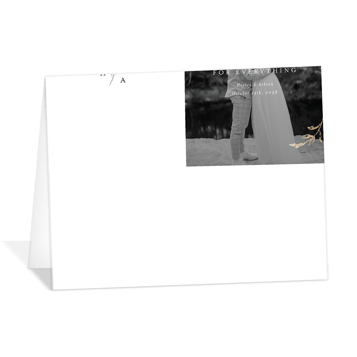 Shining Leaves Thank You Cards