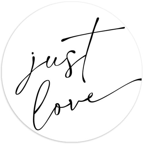 Nothing Fancy Wedding Stickers Pure White Circle