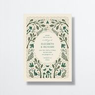 Woodland Whimsy Wedding Invitations Hunter Green Signature No