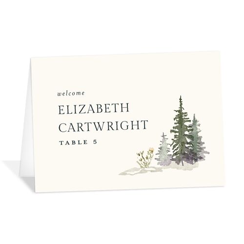 Elegant Mountain Border Place Cards Meadow Signature