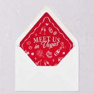 Hand Drawn Las Vegas Hearts Euro Envelope Liners Crimson Luxe
