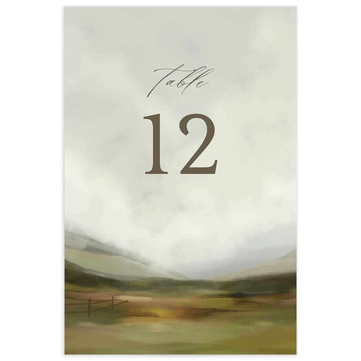 Peaceful Valley Table Numbers