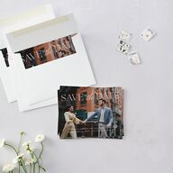 Classically Captured Photo Landscape Save the Date Petite Cards Midnight Signature smooth Blank No Standard