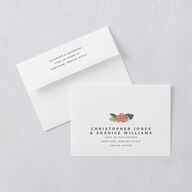 Vintage Hawaiian Island Save The Date Card Envelopes White Eucalyptus Both Recipient and Return Addresses Signature Standard