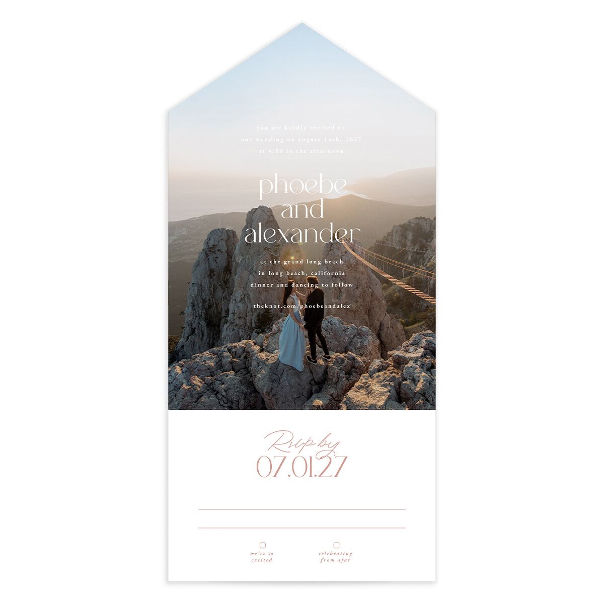 Striking Scene All-in-One Wedding Invitations